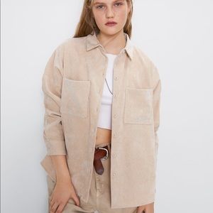 Zara oversized corduroy shirt